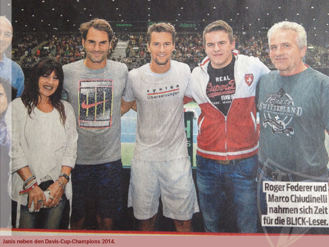 Janis trifft Roger Federer